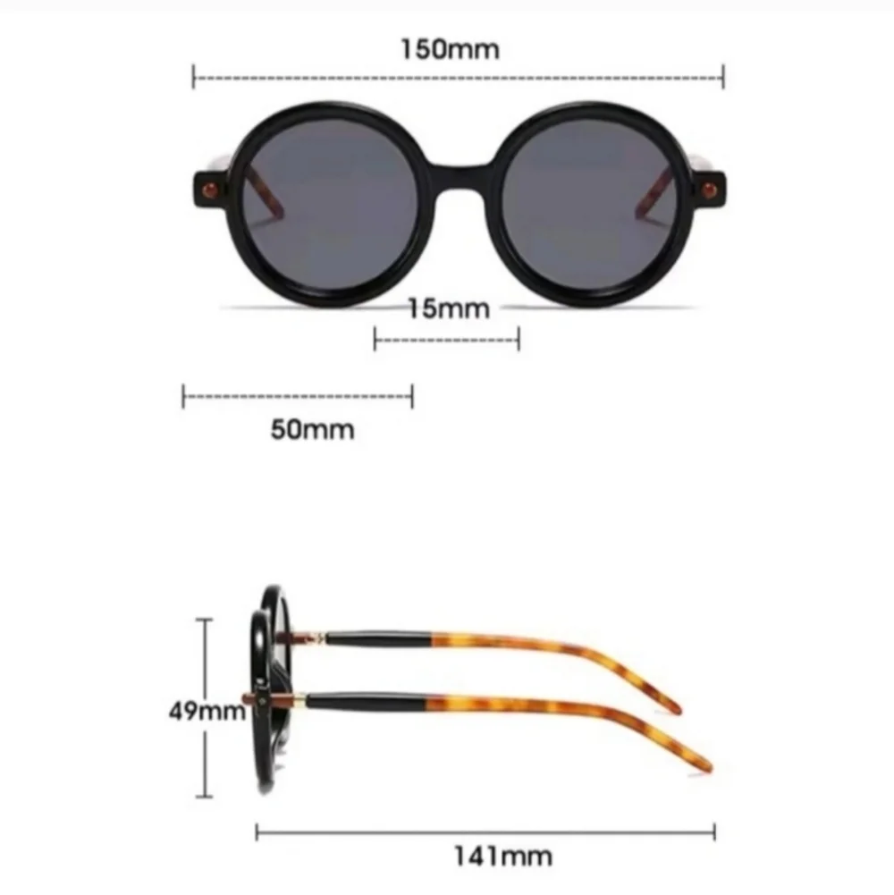 Retro Stylish Black and Tan Sunglasses